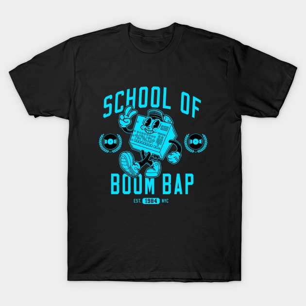 School of Boom Bap (Tealy Dan Edition) T-Shirt by analogdreamz